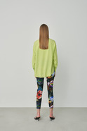 Long-sleeve loose-fit shirt lime