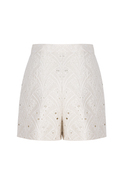 Pleated Shorts Cream