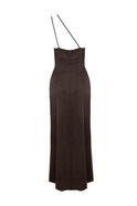 One Shoulder Dress Brown