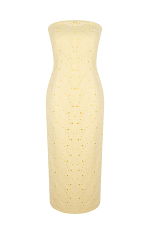 Strapless Dress Yellow
