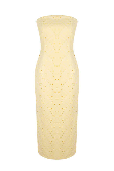 Strapless Dress Yellow
