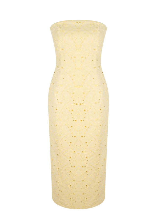 Strapless Dress Yellow