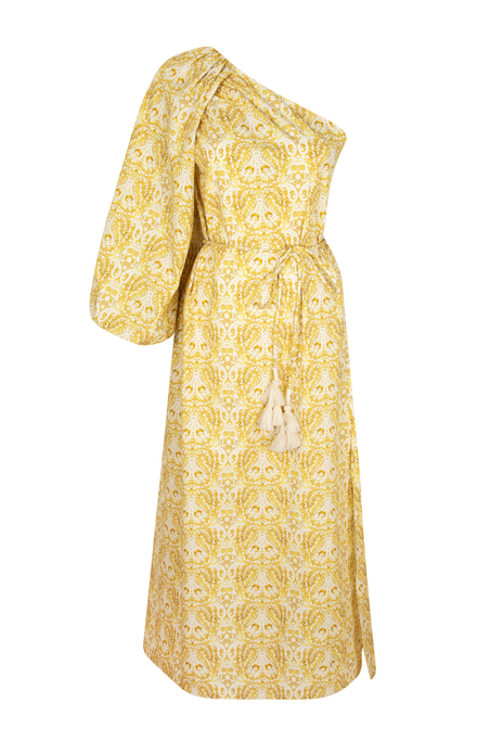 One Shoulder Dress Yellow