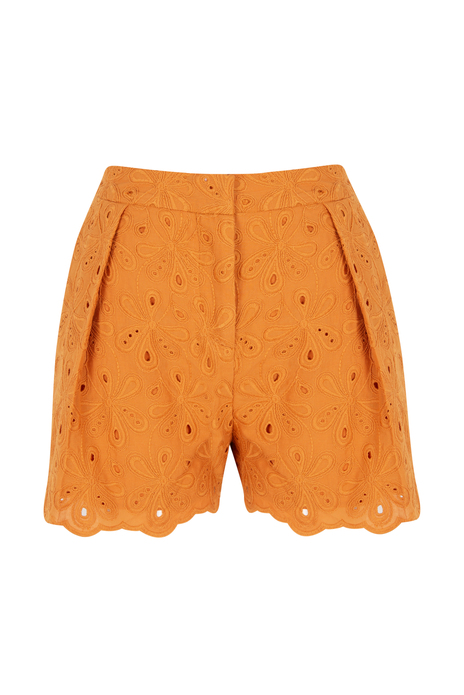 Pleated Shorts Orange