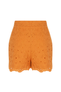 Pleated Shorts Orange